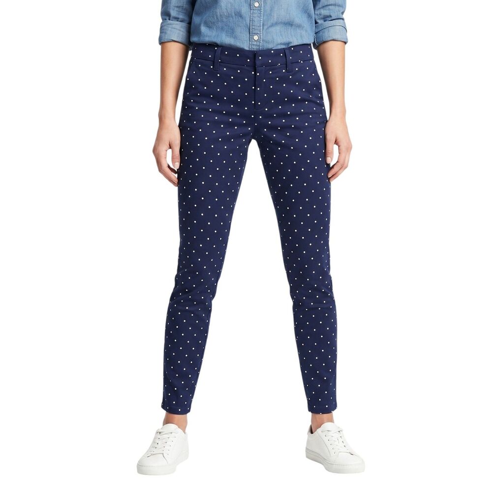 Tinsel Navy Polka Dot Crop Pants Size 25